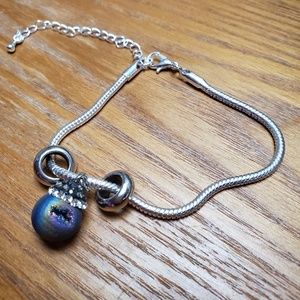 Rainbow exposed rock bracelet